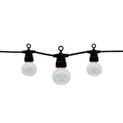 Black Outdoor String Light With Bulbs 20pc 10M + 3M Cable