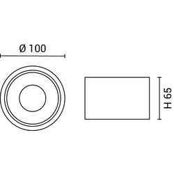 LED Downlight Surface Mount 10W White 3000K BRIDGELUX-CHIP