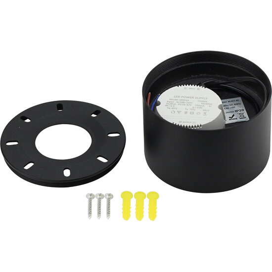 Optonica LED Downlight Surface Mount 10W Black 3000K BRIDGELUX-CHIP - Schaffen Sie eine warme Atmosphäre in jedem Raum