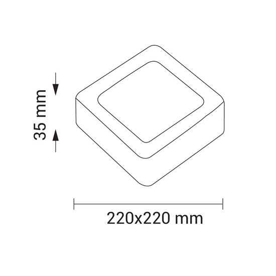 Optonica LED Surface Panel Square - Éclairage efficace pour tous les espaces