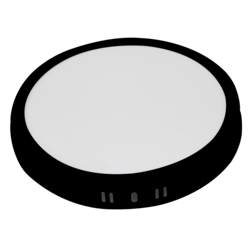 12W LED Surface Panel Round 3CCT Black
