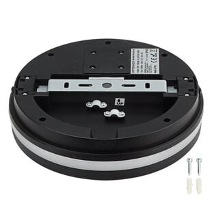 LED Outdoor Ceiling Light Black 20W CCT IP65