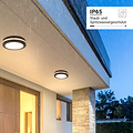 Optonica LED Outdoor Ceiling Light Black 20W CCT IP65 - Ideal für Außenbereiche
