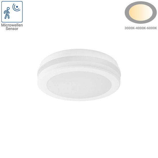 Optonica LED Outdoor Ceiling Light White 20W CCT IP65 - Ideal für Außenbereiche