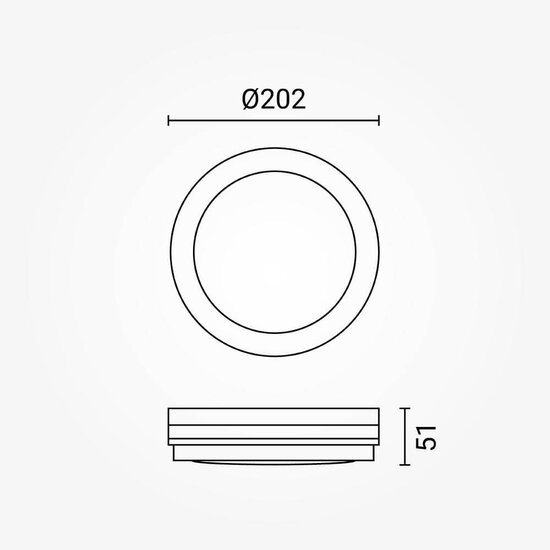 Optonica LED Outdoor Ceiling Light White 20W CCT IP65 - Ideal für Außenbereiche