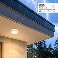 Optonica LED Outdoor Ceiling Light White 20W CCT IP65 - Ideal für Außenbereiche