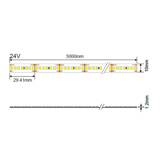 Optonica LED Strip 2835 24V 18W/M 238LED/M - Éclairage idéal pour chaque espace