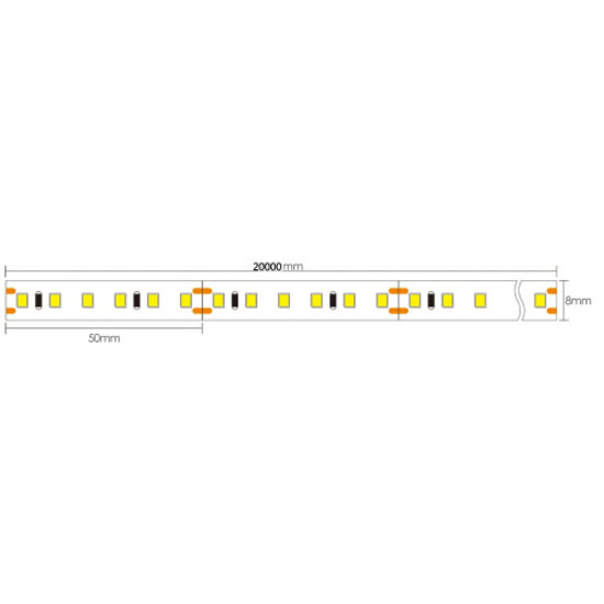 Optonica LED Strip 2835 24V 120LED/m 9W/m RA80 20m/Roll - Crea la atmósfera perfecta en cualquier espacio