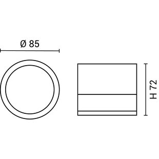 LED COB Surface Downlight 12W ROUND WHITE