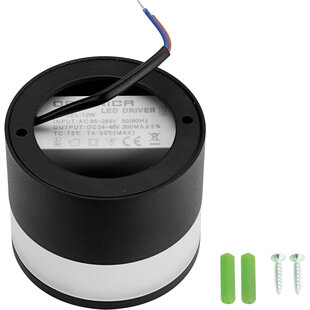 LED COB Surface Downlight 12W ROUND BLACK
