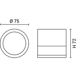 LED COB Surface Downlight 7W ROUND WHITE