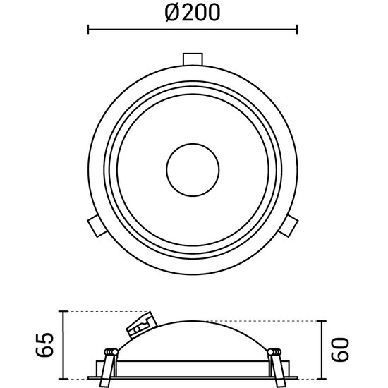 Optonica LED COB Downlight 30W ROUND ROTATABLE BLACK - Solución de iluminación ideal para cualquier espacio