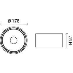 LED COB Downlight 30W ROUND ROTATABLE WHITE - BRIDGELUX