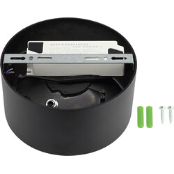 LED COB Downlight 30W ROUND ROTATABLE BLACK - BRIDGELUX