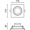 Optonica LED COB Downlight Square Rotatable - Éclairage parfait pour chaque espace