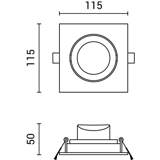 Optonica LED COB Downlight Square Rotatable - Éclairage parfait pour chaque espace