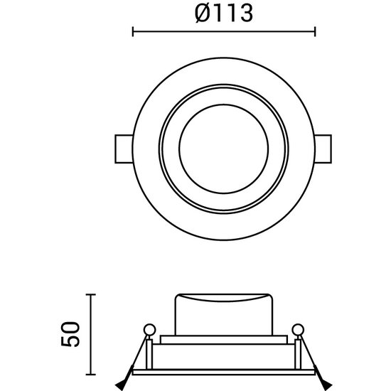 Optonica LED COB Downlight Round Rotatable - Éclairage idéal pour chaque espace