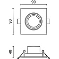 Optonica LED COB Downlight Square Rotatable - Créez une atmosphère chaleureuse dans n'importe quelle pièce