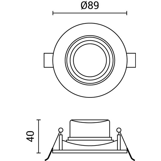 Optonica LED COB Downlight Round Rotatable - Éclairage idéal pour tout espace
