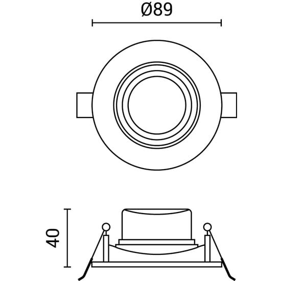 Optonica LED COB Downlight Round Rotatable - Éclairage parfait pour chaque espace