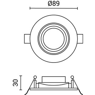 LED COB Downlight Round Rotatable