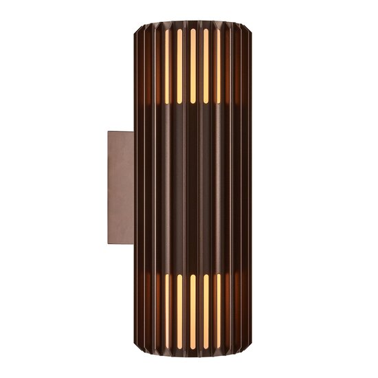 Nordlux Aludra Double - Wall light - Seaside brown metallic - Mejora tu espacio exterior con esta elegante lámpara de pared.