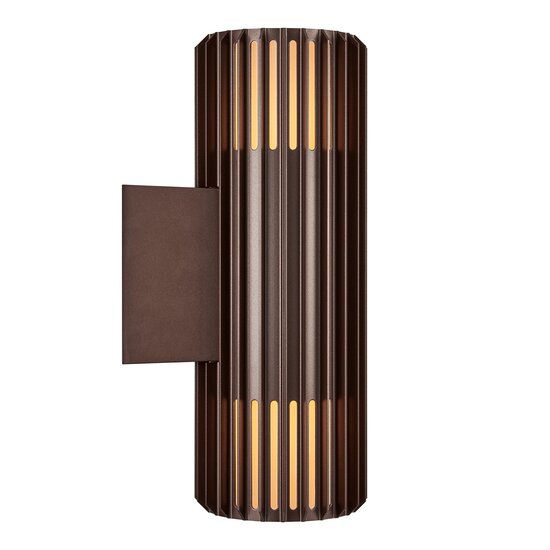 Nordlux Aludra Double - Wall light - Seaside brown metallic - Mejora tu espacio exterior con esta elegante lámpara de pared.