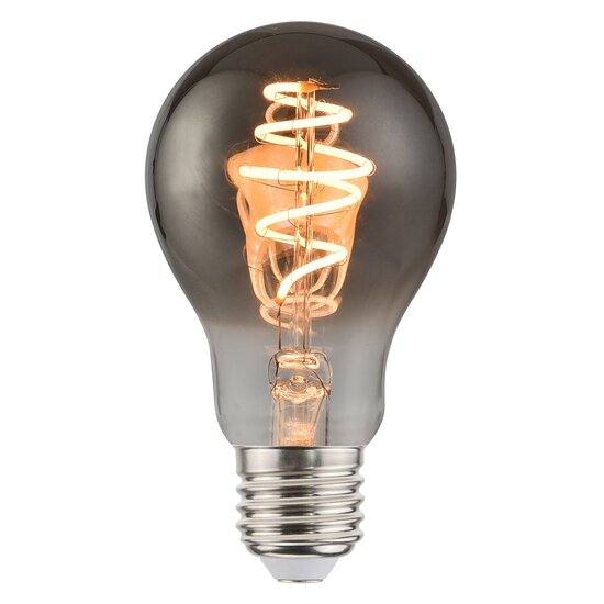 Nordlux Deco E27 - A60 Spiral - Dim - 1800 Kelvin - 120 Lumen - Light Bulb - Smoked - Creëer een warme sfeer met dimbaar licht