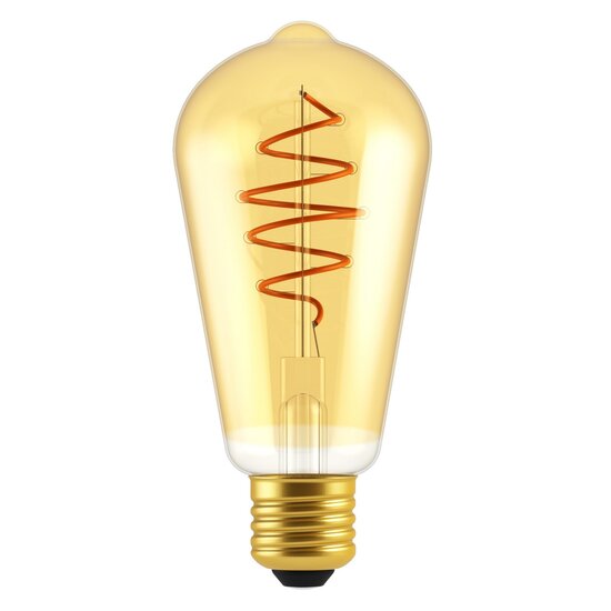Nordlux Deco E27 - ST64 Spiral - Dim - 2200 Kelvin - 400 Lumen - Light Bulb - Gold colour - Creëer een gezellige sfeer met deze dimbare lichtbron.
