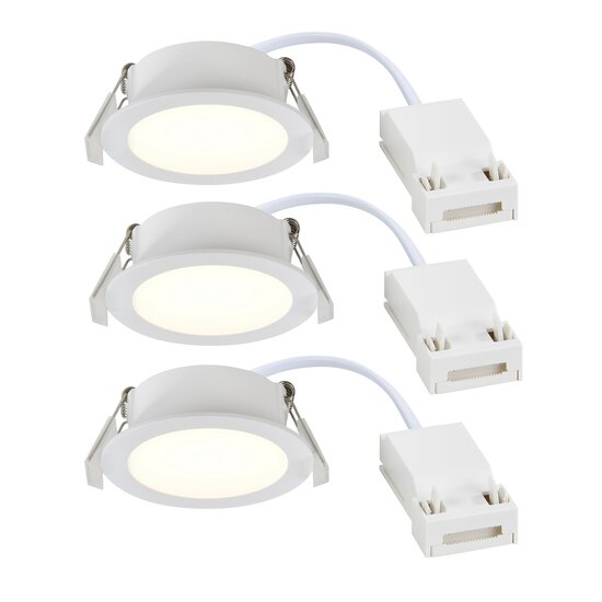 Nordlux Olea 3-Kit - Downlight - Blanco - Ideal para ambientes húmedos como baños