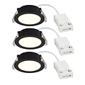 Nordlux Olea 3-Kit - Downlight - Noir - Idéal pour les environnements humides