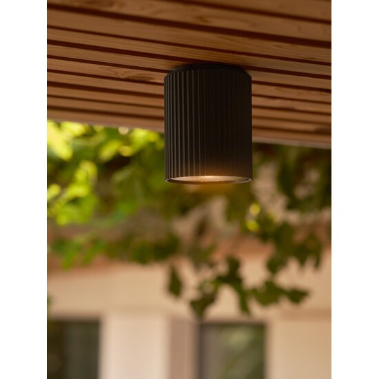 Nordlux Kyklop Ripple - Ceiling light - Black - Modern en elegant ontwerp voor buiten