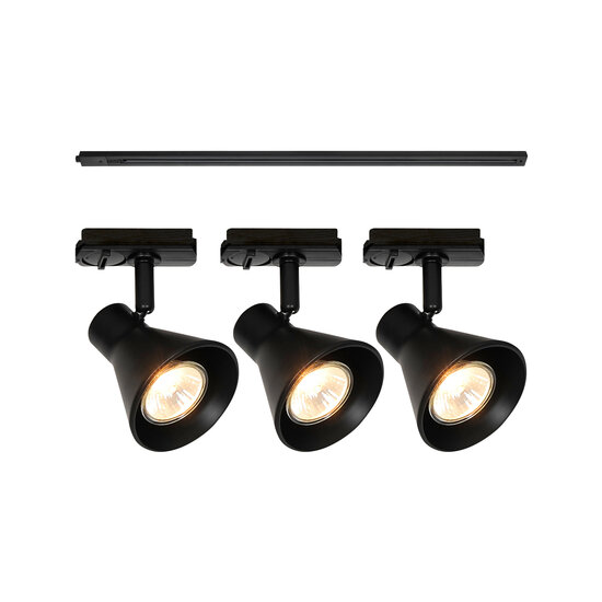 Nordlux Eik Link 3-Spot + 1m - Track Light - Black - Ideal for stylish indoor lighting