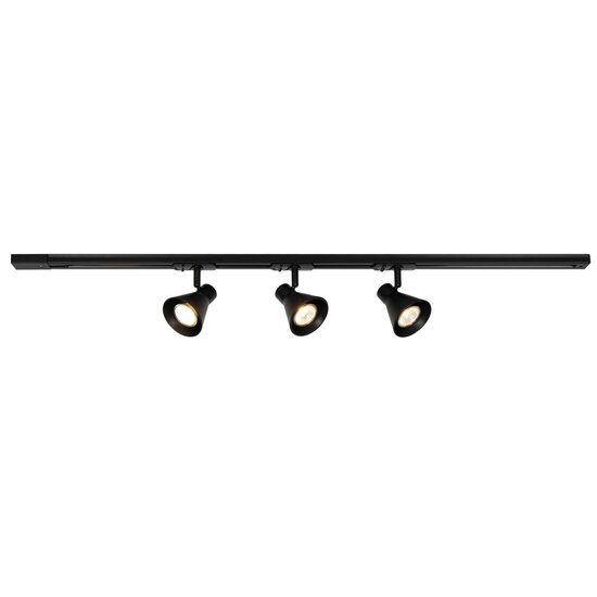 Nordlux Eik Link 3-Spot + 1m - Luz de riel - Negro - Ideal para iluminación interior elegante