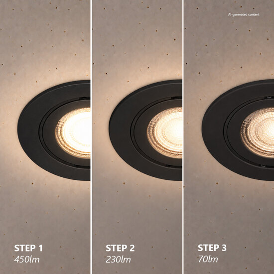 Nordlux Monolo 3-Kit - Downlight - Black - Dimmable lighting for any space
