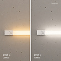 Nordlux Sjaver - Applique Murale - Idéale pour la salle de bain avec température de lumière réglable