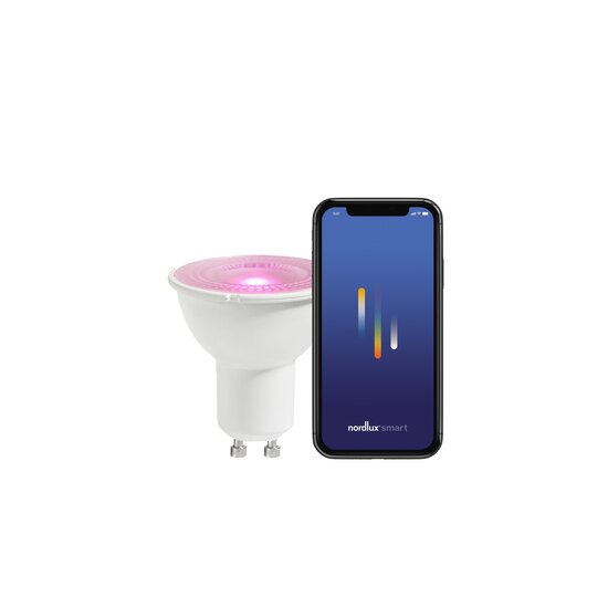 Nordlux Smart GU10 - Colour - 2200-6500 Kelvin - 380 Lumen - Light Bulb - White - Create the perfect ambiance with smart lighting