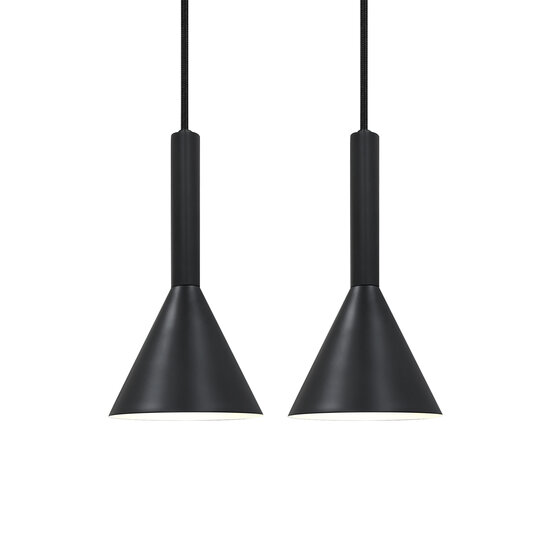 Nordlux Kelvis 2-Kit - Lámpara Colgante - Negra - Diseño minimalista para iluminación funcional