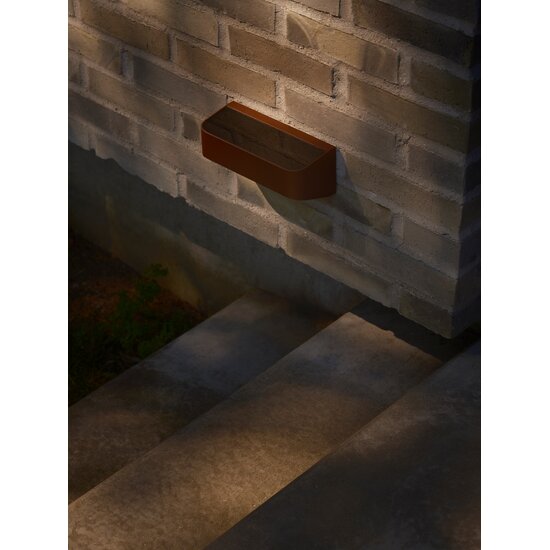 Nordlux Marcellio Solar - Wall Light Brown - Elegant outdoor lighting with motion sensor