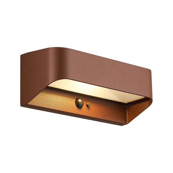 Nordlux Marcellio Solar - Applique Murale Marron - Éclairage extérieur élégant avec détecteur de mouvement