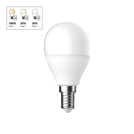 Nordlux E14 - G45 - Step-dim - 2700 Kelvin - 470 Lumen - Schaffen Sie die perfekte Atmosphäre mit dimmbarem Licht