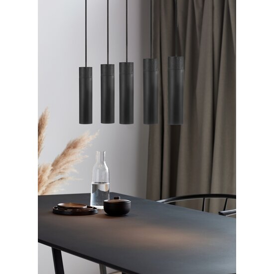 Nordlux Tilo 5-Spot - Lámpara Colgante - Negra - Elegancia minimalista para tu hogar