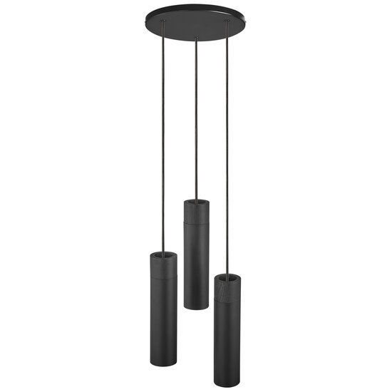 Nordlux Tilo 3-Spot - Lámpara Colgante - Negra - Lámpara colgante minimalista para un estilo elegante