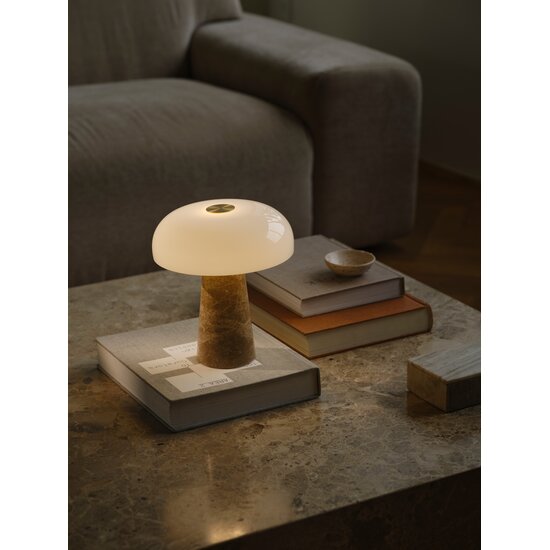 Nordlux Glossy Mini - Lámpara de mesa - Beige - Un elegante complemento para tu hogar