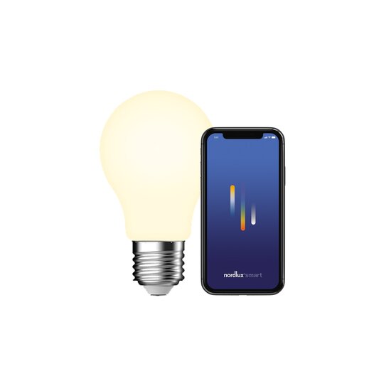 Nordlux Smart E27 - A60 - 2200-6500 Kelvin - 560 Lumen - Ampoule - Blanche - Créez l'ambiance parfaite avec un éclairage dimmable