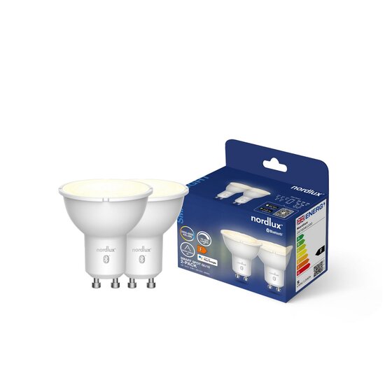 Nordlux Smart GU10 - 2-pack - 2200-6500 Kelvin - 420 Lumen - Light Bulb - White - Perfect for creating the right atmosphere in your home