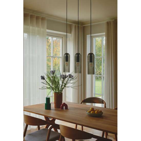 Nordlux Miella 3-Rail - Suspension - Fumé - Créez une ambiance chaleureuse dans votre intérieur