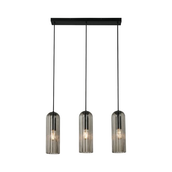 Nordlux Miella 3-Rail - Pendelleuchte - Rauchglas - Schaffen Sie eine gemütliche Atmosphäre in Ihrem Zuhause