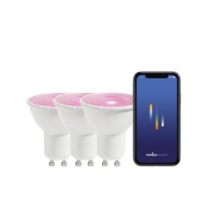 Smart GU10 - 3-pack - PAR16 Colour - 2200-6500 Kelvin - 380 Lumen - Light Bulb - Clear