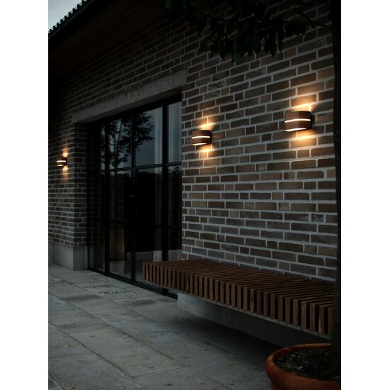 Nordlux Sibelis | Aplique de pared | Metal marrón - Diseño atemporal para iluminación exterior elegante